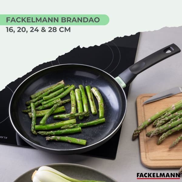 Set med 4 stekpannor - FACKELMANN - Brandao - Keramisk non-stick - 16, 20, 24 och 28 cm