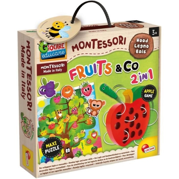 Fruit &amp; Co 2 in 1 - träinlärningsspel - baserat på Montessorimetoden - LISCIANI
