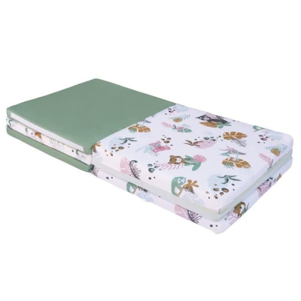 TINEO Maxi Matta Malin Jungle Buddies 5 in 1 - Evolutive - Avtagbart överdrag - 180x200 cm - Ny kollektion