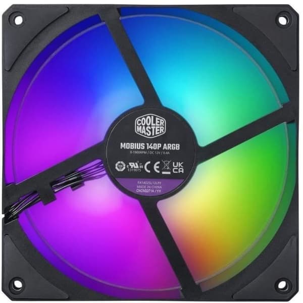 PC-fläkt - COOLER MASTER - Möbius 140P ARGB - 14 cm - 1900 rpm - Svart