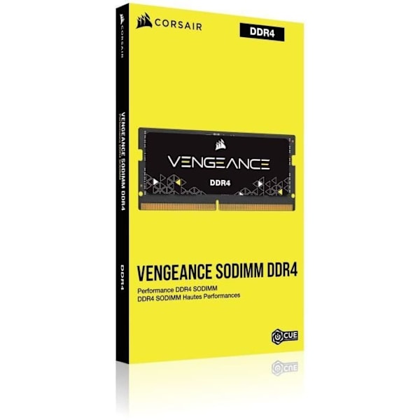 RAM-minne - CORSAIR - Vengeance SODIMM 32GB (1x32GB) DDR4 3200MHz CL22 - Svart
