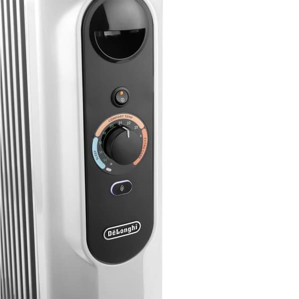 Oljefylld radiator - DELONGHI - 1500 W - Upp till 45 m2 - Mobil - Frostskyddsfunktion - Grå