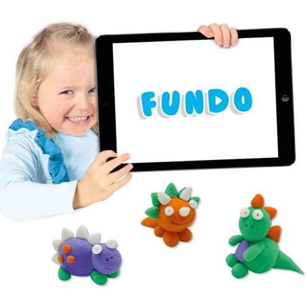 FunDo modelllera - Dinosaurier (3x90gr-1x40gr) - SES CREATIVE - Interaktiv för små barn.