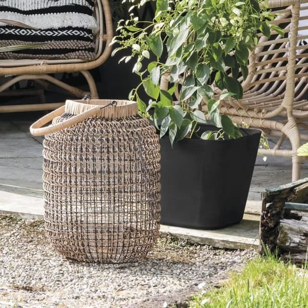 Fyrkantig blomkruka - DEROMA - Origin - 30 L - Antracit