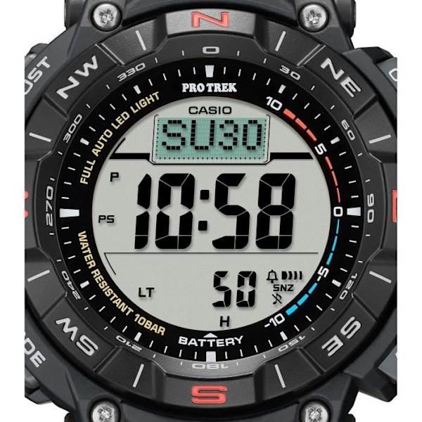 Klocka - CASIO - PRG-340-1ER - 54,7 mm - Svart