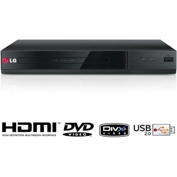 LG DP132H DVD-spelare - 1 HDMI-port - 1 USB-port