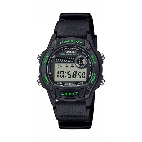 Klocka - CASIO - W-220H - Unisex - Svart/Grön - Kvarts - Digital