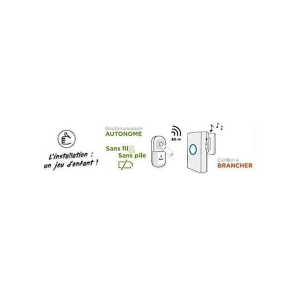 Trådlös plug-in ringsignal utan batteri - OneBell 80 Eco - SCS SENTINEL