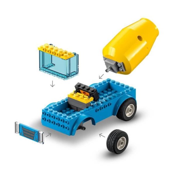 LEGO 60325 City Great Vehicles Betongblandare, byggnadsfordon Leksak för barn i åldern 4 år