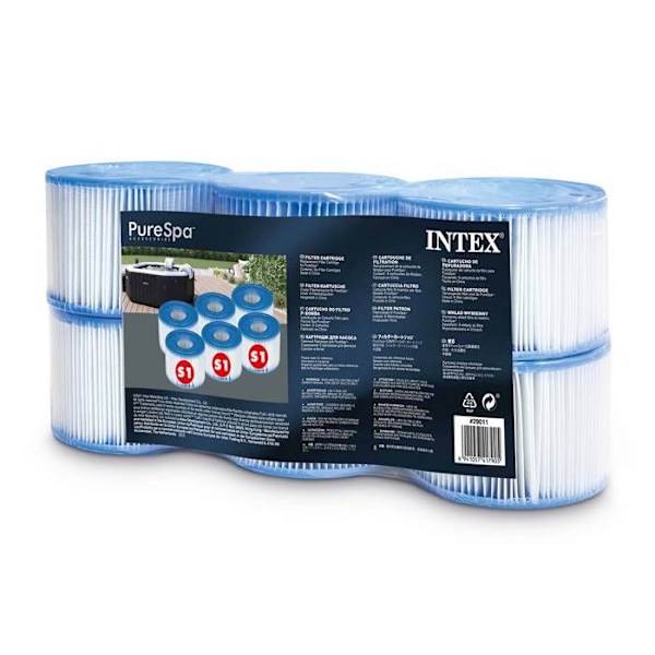 Set med 6 filterpatroner för Pure Spa - Intex 29011