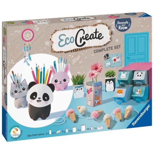 EcoCreate Maxi - Dekorera mitt rum / Décore ta chambre - Ravensburger - Kreativa hobbyer - Miljövänlig DIY - Från 6 år