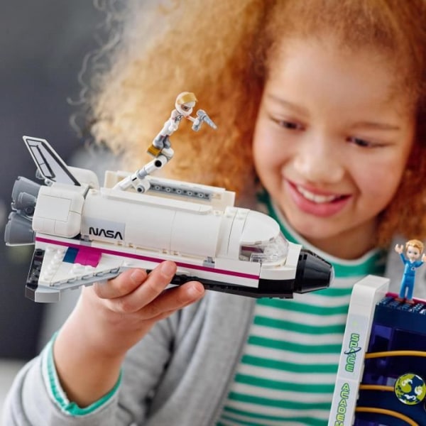 LEGO 41713 Friends Olivias rymdakademi, pedagogisk rymdleksak med rymdfärja, för 8-åringar