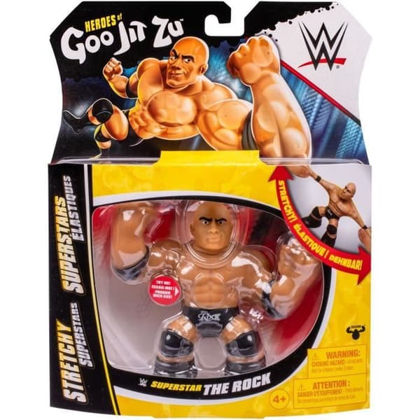 Stretchig figur - GOO JIT ZU WWE - The Rock - 11 cm - Elastisk struktur - 3x stretchig