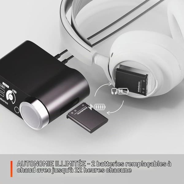 Trådlöst spelheadset - STEELSERIES - Arctis Nova Pro P - Vit