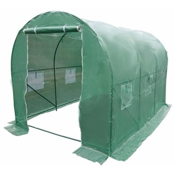 Tunnel Garden Greenhouse - 6 m2 - 140 g polyetenduk och stålrör med 18 mm diameter