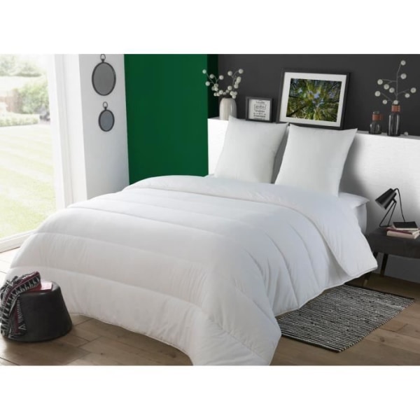 Täcke 220x240 cm DODO ALoe - Tempererad - 300G/m² - Täcke för 2 personer - Mjuk och bekväm - Vit