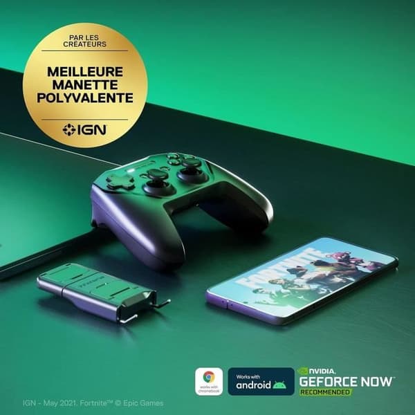 Trådlös Gamepad - STEELSERIES - Stratus+ - För Android och Chromebook - Svart