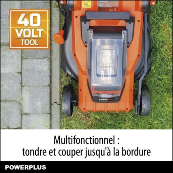 PowerPlus Dual Power Battery Lower Battery PowDPGLWS2 - 40 V Lawn Mower, 420 mm Ø, Batteri och laddare ingår