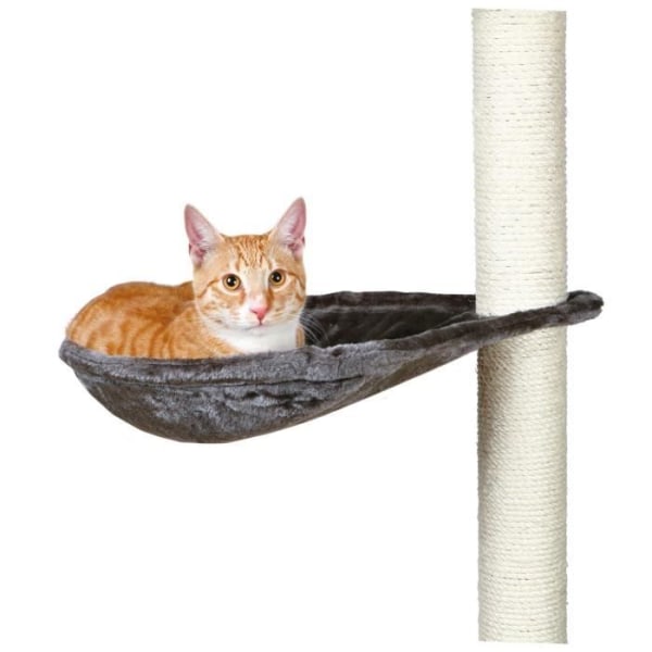 TRIXIE hängmatta - XL bo för skrapstolpe för platinagrå kattplysch ø 40 cm
