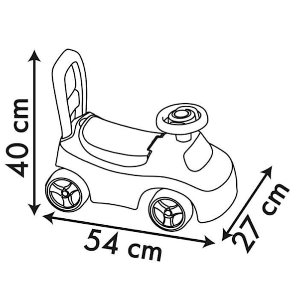 Smoby - 2 i 1 barnvagn - Peppa Pig - Box under sadeln + horn - Från 10 månader - Tillverkad i Frankrike