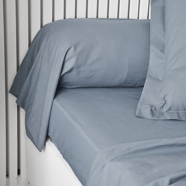 Taie de Bocin Teday Essential - 45 x 185 cm - 100% uni bomull - denim