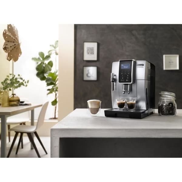 DELONGHI ECAM 350.35.SB Espressokvarn DINAMICA Screen 4 recept - Silver