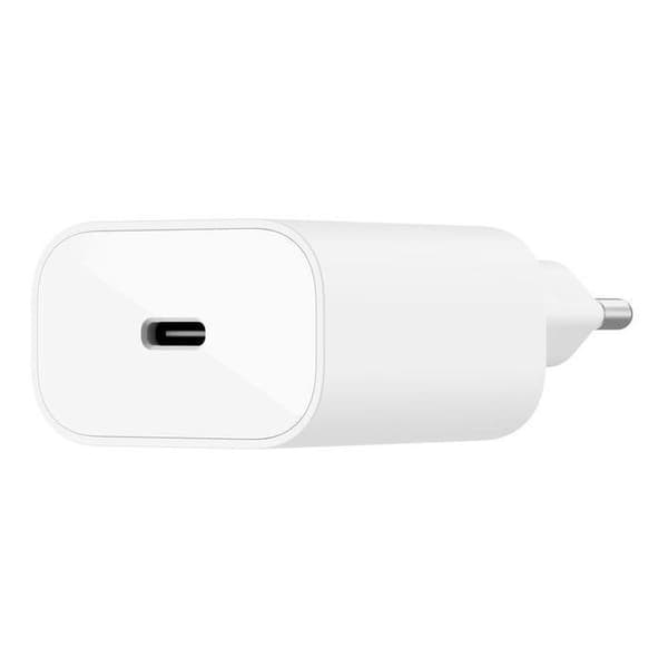 Väggladdare - BELKIN - USB-C - 25W - PD PPS - Vit
