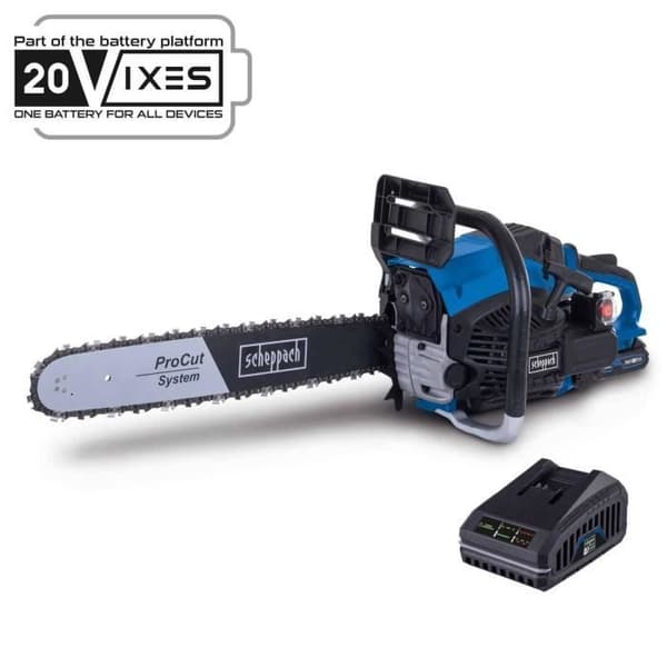 PCS56E Bensindriven motorsåg med elstart - 51 cm - 56cc - Scheppach