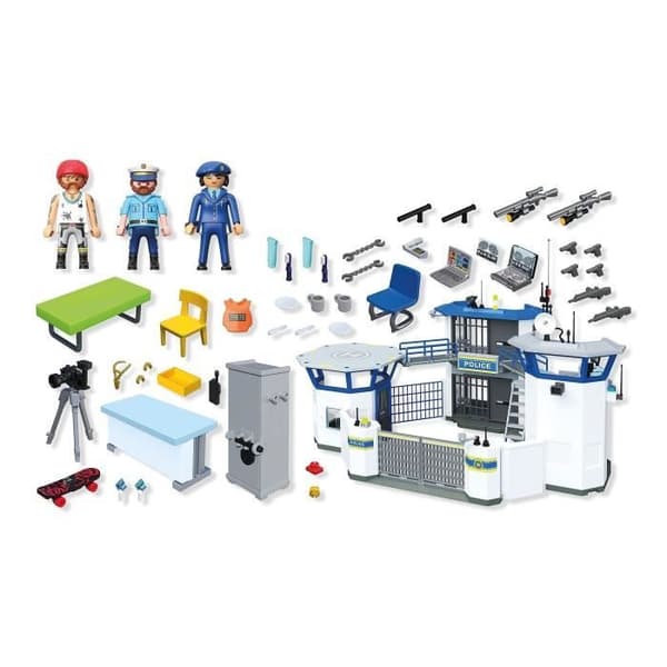 Playmobil 71873 Poliscentral, Poliser, Stadsaction, 253 delar, Ålder 4+
