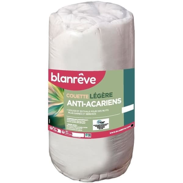 Lättviktsdunskydd mot dammkvalster - 200 gr/m² - BLANREVE - 240 x 220 cm - Vit