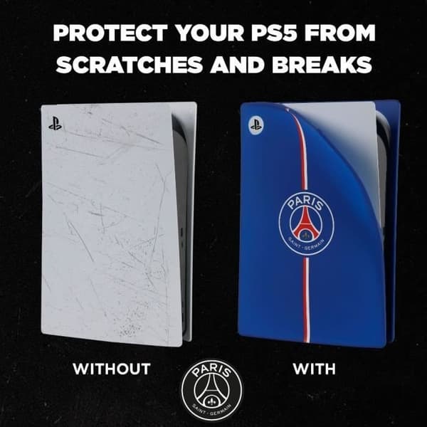 Skyddande frontplatta - KONIX - PSG - PS5 - Silikon - Stötsäker - Reptålig - Blå