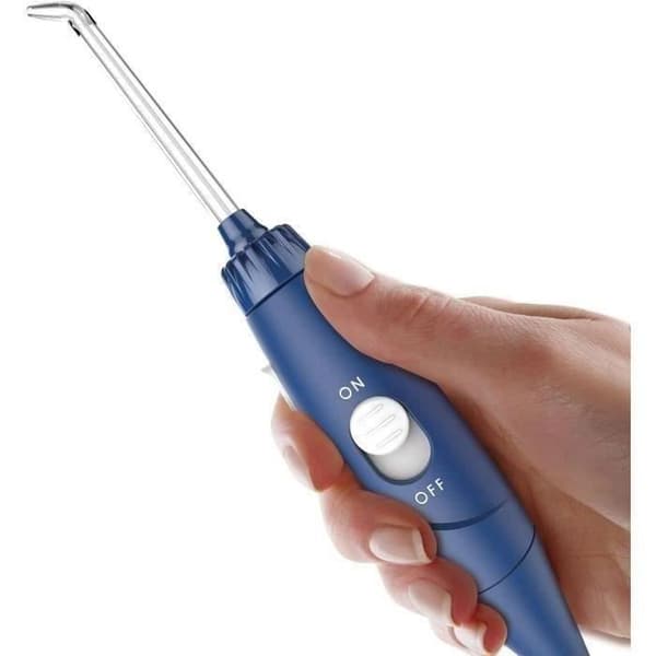 Waterpik Ultra Plus WP-663 blå hydropuls för fast montering, 10 trycknivåer, 1250 pulser/min, 1-min timer, 7 munstycken blå one size
