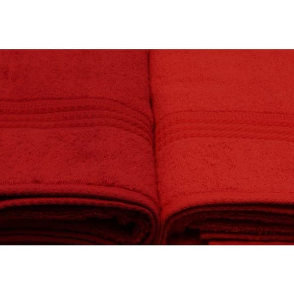 Set med 4 badlakan - 70 x 140 cm - Orange