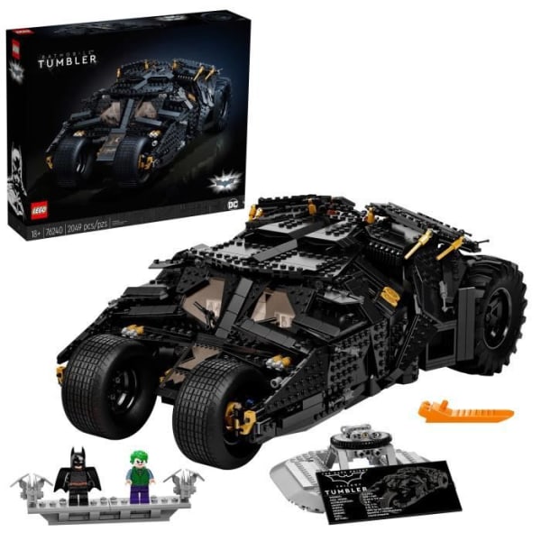 LEGO 76240 DC Batman The Batmobileâ ¢ Tumbler, Vuxen Display &amp; Samlaruppsättning, Presentidé, Modellbil
