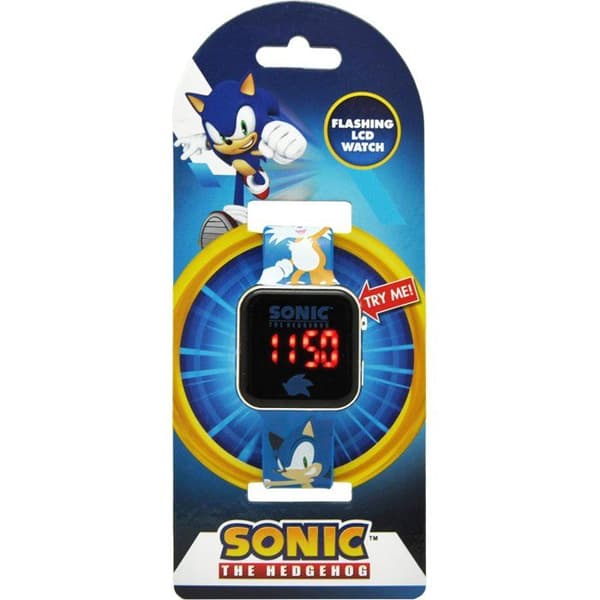 LED-klocka - BARNLICENSERING - Sonic - Ålder 4+ - Blå