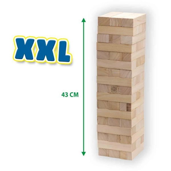 XXL Tumbling Tower - Skicklighetsspel - SES CREATIVE - XXL-version för utomhusbruk, spännande för barn och vuxna.