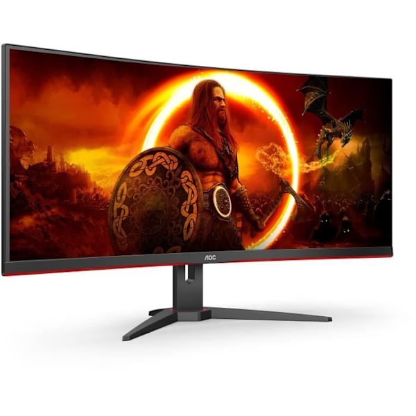 Böjd PC-skärm AOC CU34G2XE 34 WQHD VA-panel 144Hz 1ms 1 HDMI 1DP Adaptive Sync Svart