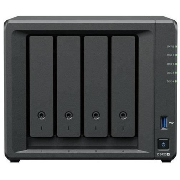 Desktop NAS Synology - 4 Bays - Quad Core - 1,4 GHz - 2 GB RAM Svart