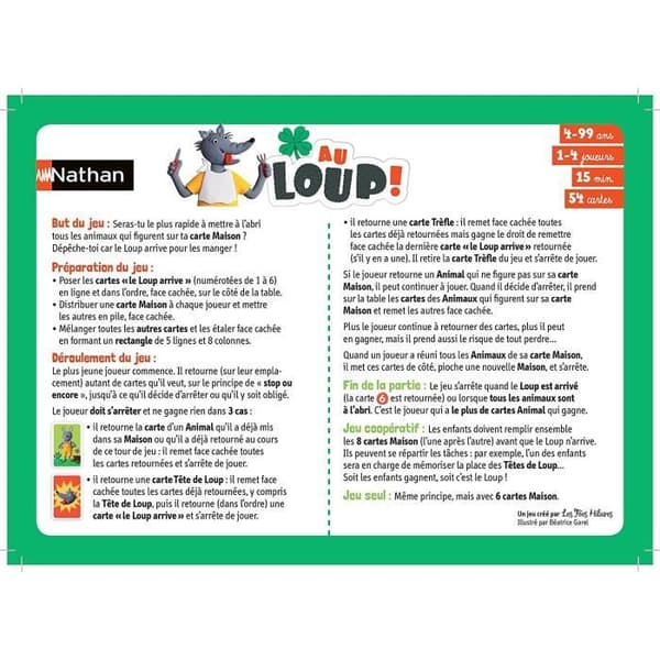 NATHAN - Au Loup - Kortspel