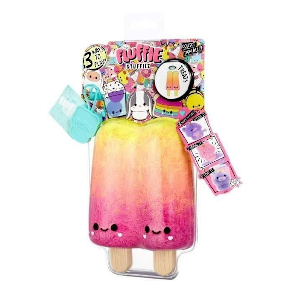 Fluffies Stuffiez - ASMR-plysch att anpassa - Vattenis - Fyllning för att ta bort och upptäcka en annan karaktär - 4 år och uppåt