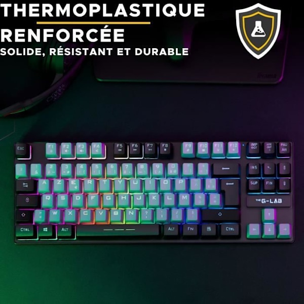 Speltangentbord - The G-Lab - KEYZ CESIUM - RGB - Grå & Svart - TKL
