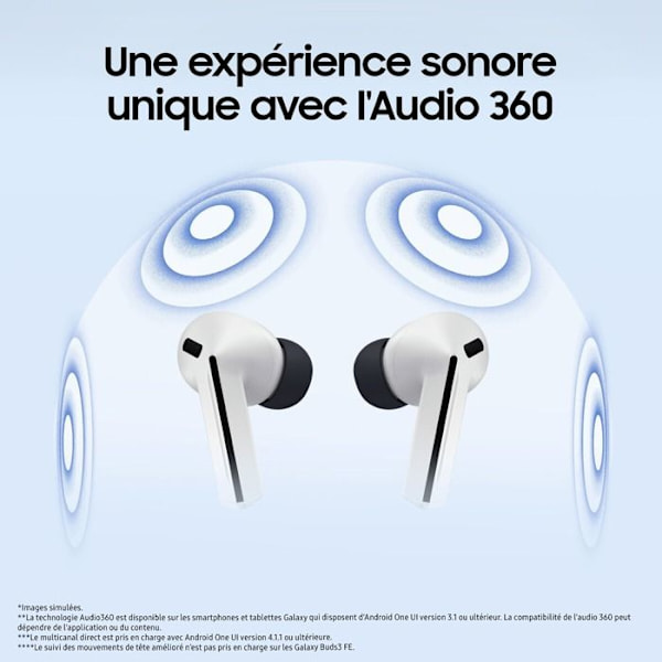 Samsung Buds3 FE svarta hörlurar