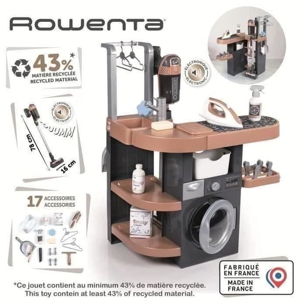 SMOBY - Rowenta Wash&Clean Laundry - 3 år gammal