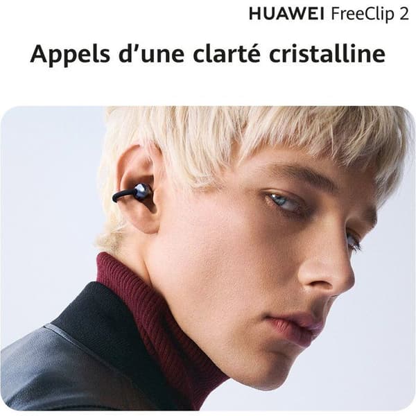 Trådlösa hörlurar - HUAWEI - Freeclip 2 - Svarta