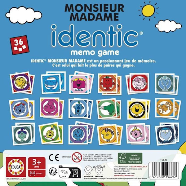 Monsieur Madame - Identic - Memory Game