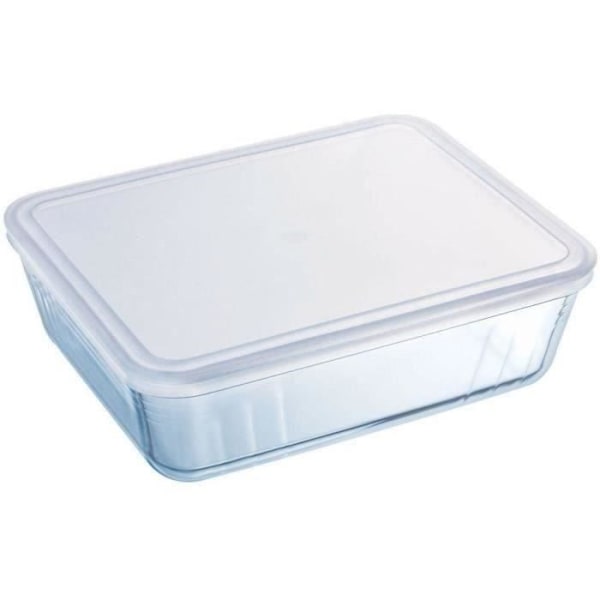 PYREX - 244P000 / 7043 - Rektangulär maträtt med lock - 27cm * 22 cm - Pyrex Cook & Freeze
