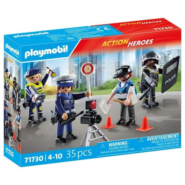 PLAYMOBIL 71730 Polisyrkesset: 4 poliser