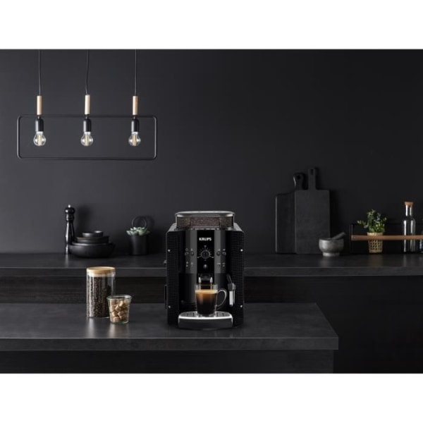 KRUPS kaffebönmaskin, espressomaskin, automatisk rengöring, ångmunstycke för cappuccino, Starbucks kaffe, Essential YY4540FD