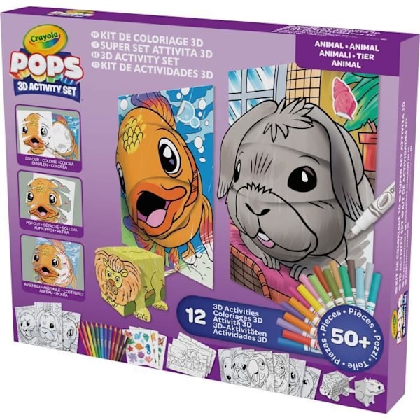 Creative - CRAYOLA - POPS 3D Color Pops Presentset - Mer än 12 3D-aktiviteter! 6 åringar