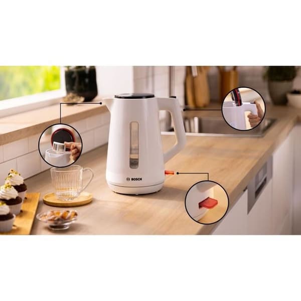 Bosch MyMoment vattenkokare 1,7 l 2400 W vit Vit one size